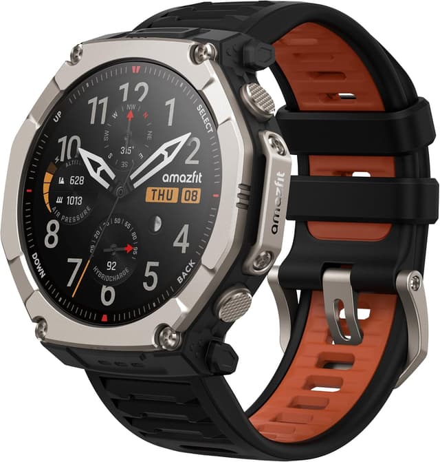 ساعت هوشمند Amazfit مدل T-Rex Ultra 2 با GPS دوبانده و بدنه تیتانیومی ساعت هوشمند Amazfit مدل T-Rex Ultra 2 با GPS دوبانده و بدنه تیتانیومی