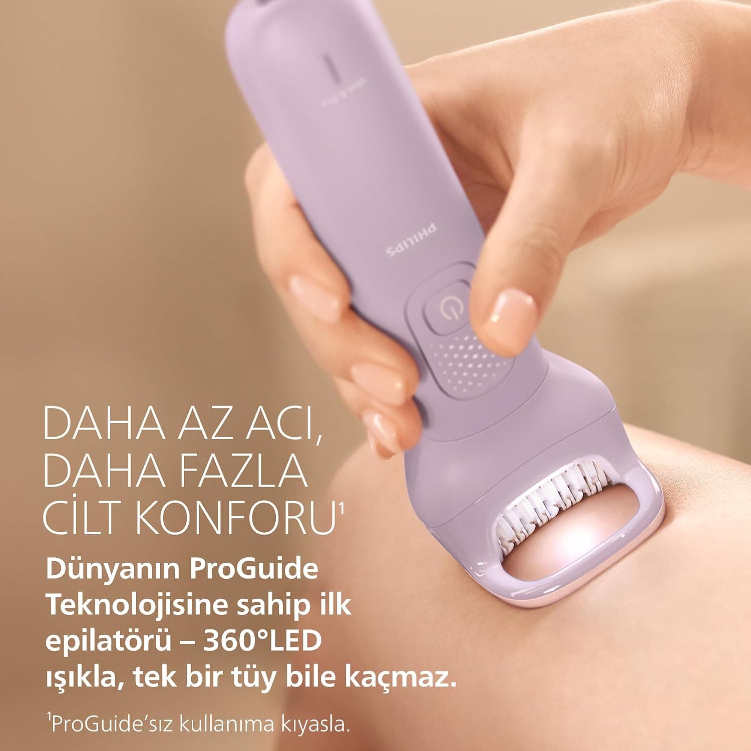 اپیلاتور PHILIPS سری 9000 بیسیم با استفاده خشک و مرطوب ProGuide، چراغ LED و 32 موچین مدل BRE728/05 اپیلاتور PHILIPS سری 9000 بیسیم با استفاده خشک و مرطوب ProGuide، چراغ LED و 32 موچین مدل BRE728/05