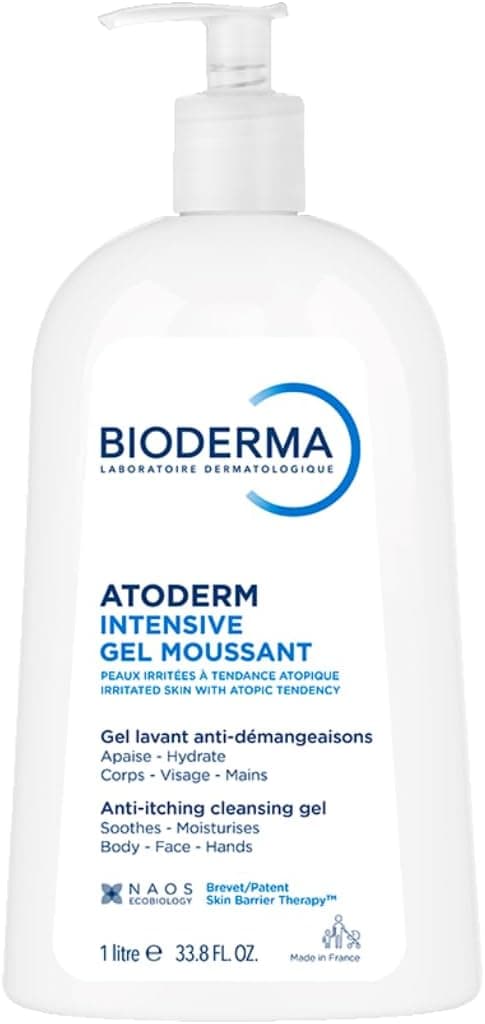 ژل شوینده ترمیمکننده پوست خیلی خشک و مستعد آتوپی Bioderma Atoderm Intensive حاوی نیاسینامید 1 Lt ژل شوینده ترمیمکننده پوست خیلی خشک و مستعد آتوپی Bioderma Atoderm Intensive حاوی نیاسینامید 1 Lt
