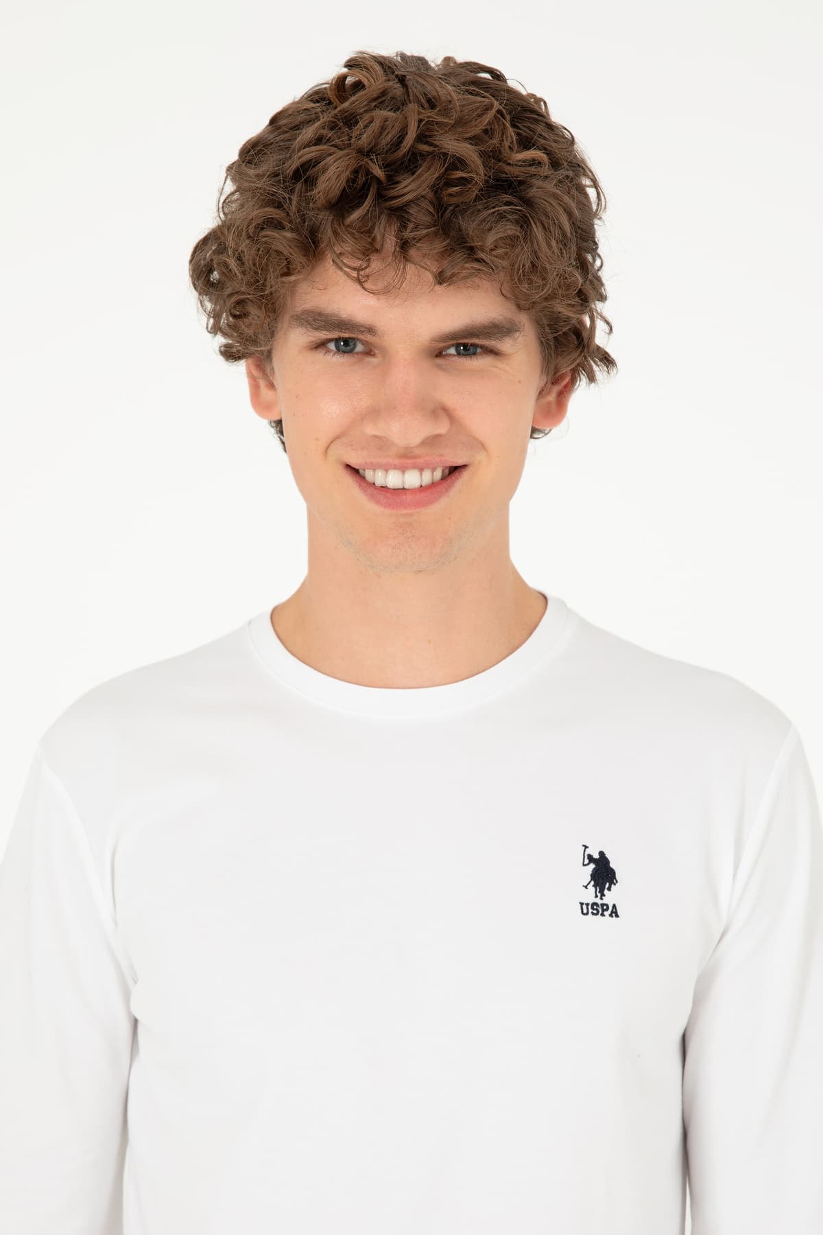سوئیشرت مردانه U.S. Polo Assn. فیت اسلیم یقه گرد سفید مدل 50289027-VR013 سوئیشرت مردانه U.S. Polo Assn. فیت اسلیم یقه گرد سفید مدل 50289027-VR013