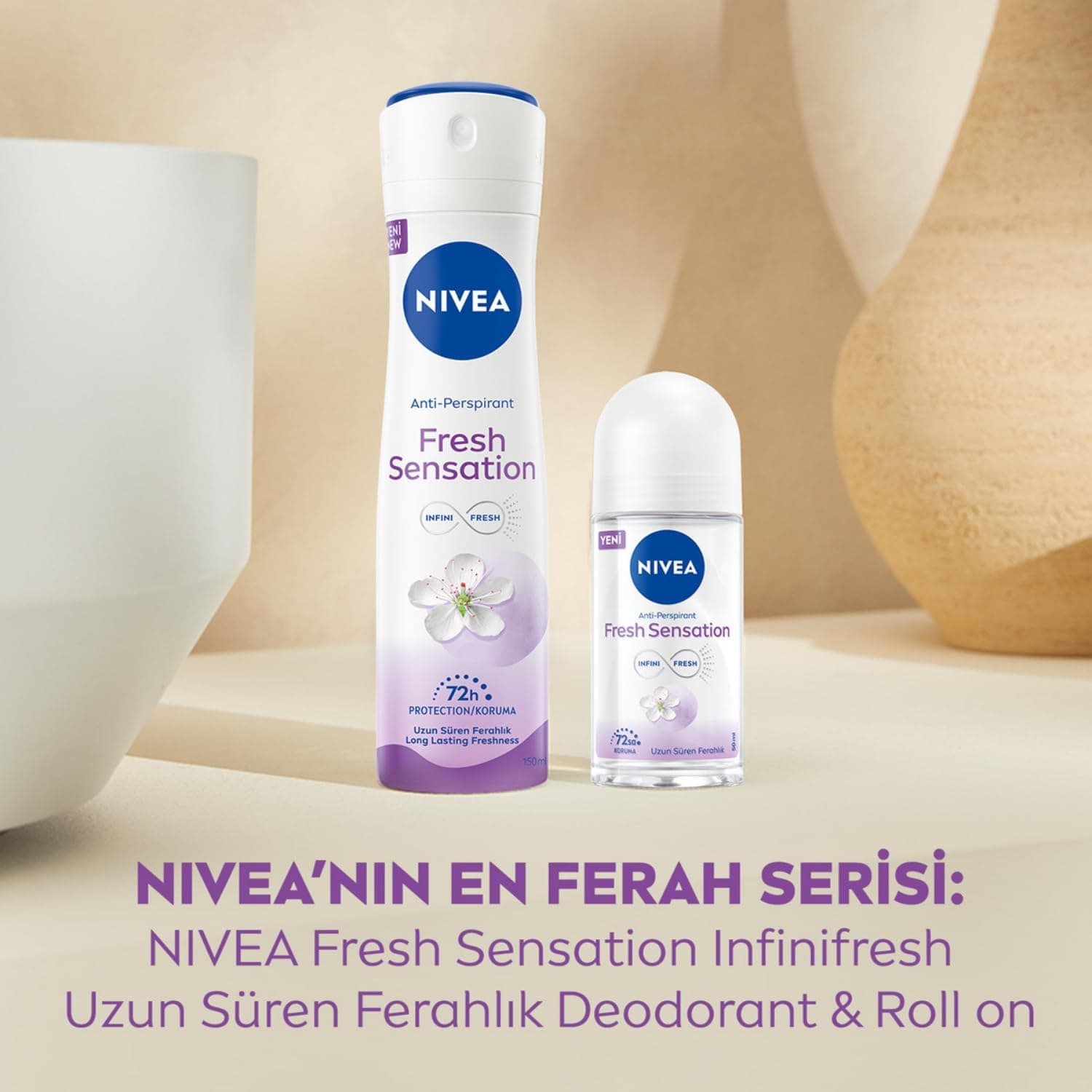 اسپری دئودورانت زنانه NIVEA با حس تازگی، محافظت ضدتعریق 72 ساعته 150 ml اسپری دئودورانت زنانه NIVEA با حس تازگی، محافظت ضدتعریق 72 ساعته 150 ml
