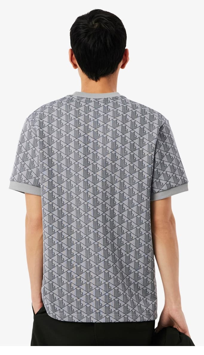 تیشرت مردانه Lacoste فیت کلاسیک یقه گرد مونوگرام خاکستری تیشرت مردانه Lacoste فیت کلاسیک یقه گرد مونوگرام خاکستری