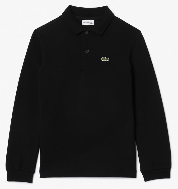 پولوشرت پسرانه Lacoste آستین بلند مشکی فیت معمولی پولوشرت پسرانه Lacoste آستین بلند مشکی فیت معمولی