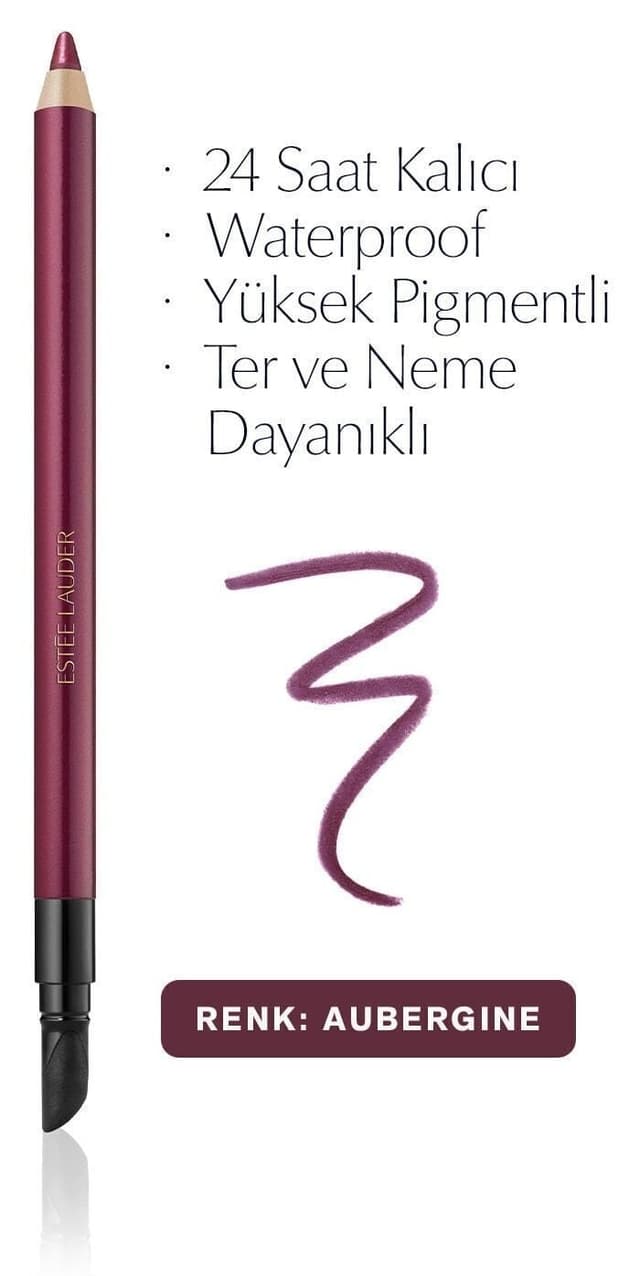مداد چشم ژلی Estee Lauder Double Wear ضدآب با ماندگاری ۲۴ ساعته رنگ بادمجانی 09 وزن 1.2g مداد چشم ژلی Estee Lauder Double Wear ضدآب با ماندگاری ۲۴ ساعته رنگ بادمجانی 09 وزن 1.2g