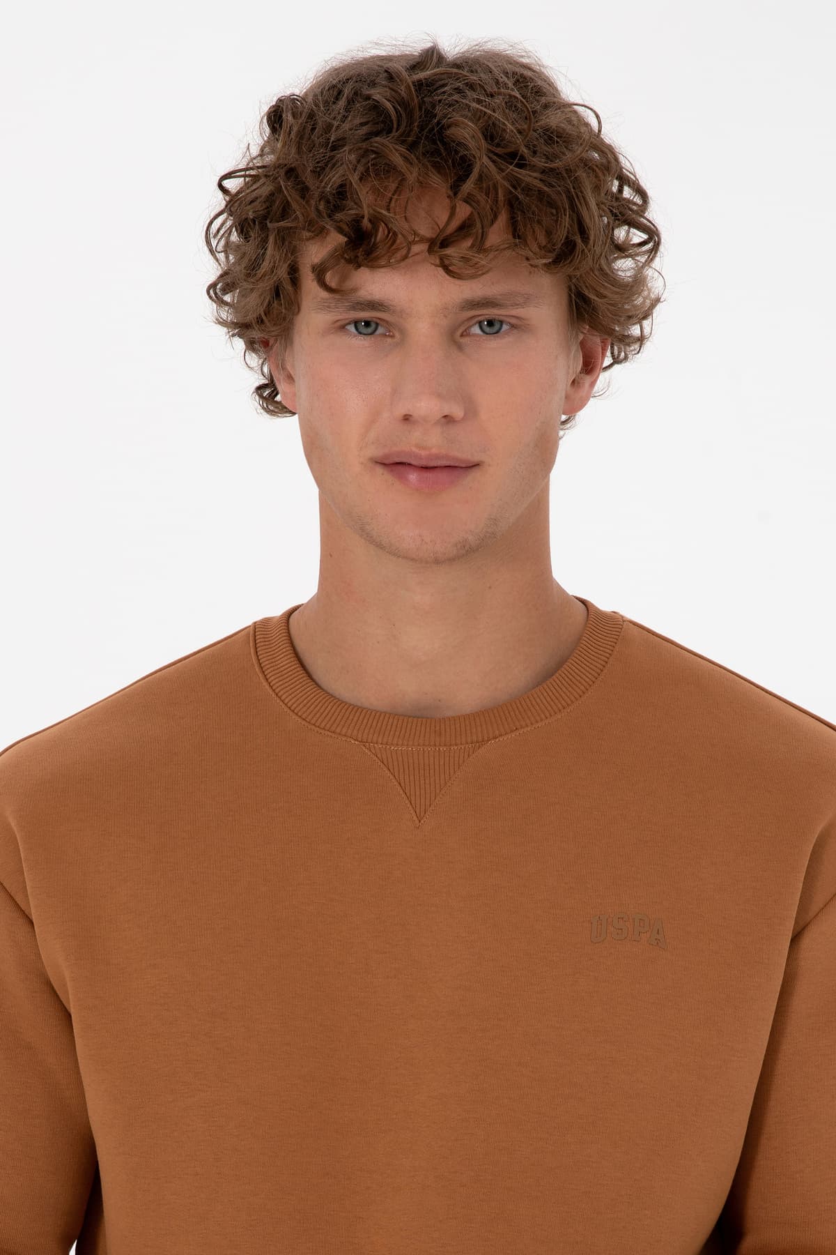 سویشرت مردانه U.S. Polo Assn. کامفورتفیت یقه گرد پرزدار شتری Basic مدل 50313757-VR233 سویشرت مردانه U.S. Polo Assn. کامفورتفیت یقه گرد پرزدار شتری Basic مدل 50313757-VR233