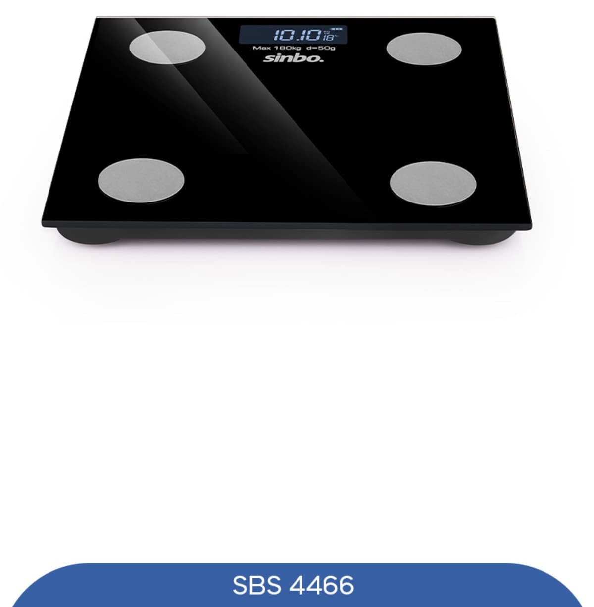 ترازوی دیجیتال Sinbo بلوتوثی سنجش چربی، آب، عضله و BMI بدن مدل SBS-4466 ترازوی دیجیتال Sinbo بلوتوثی سنجش چربی، آب، عضله و BMI بدن مدل SBS-4466