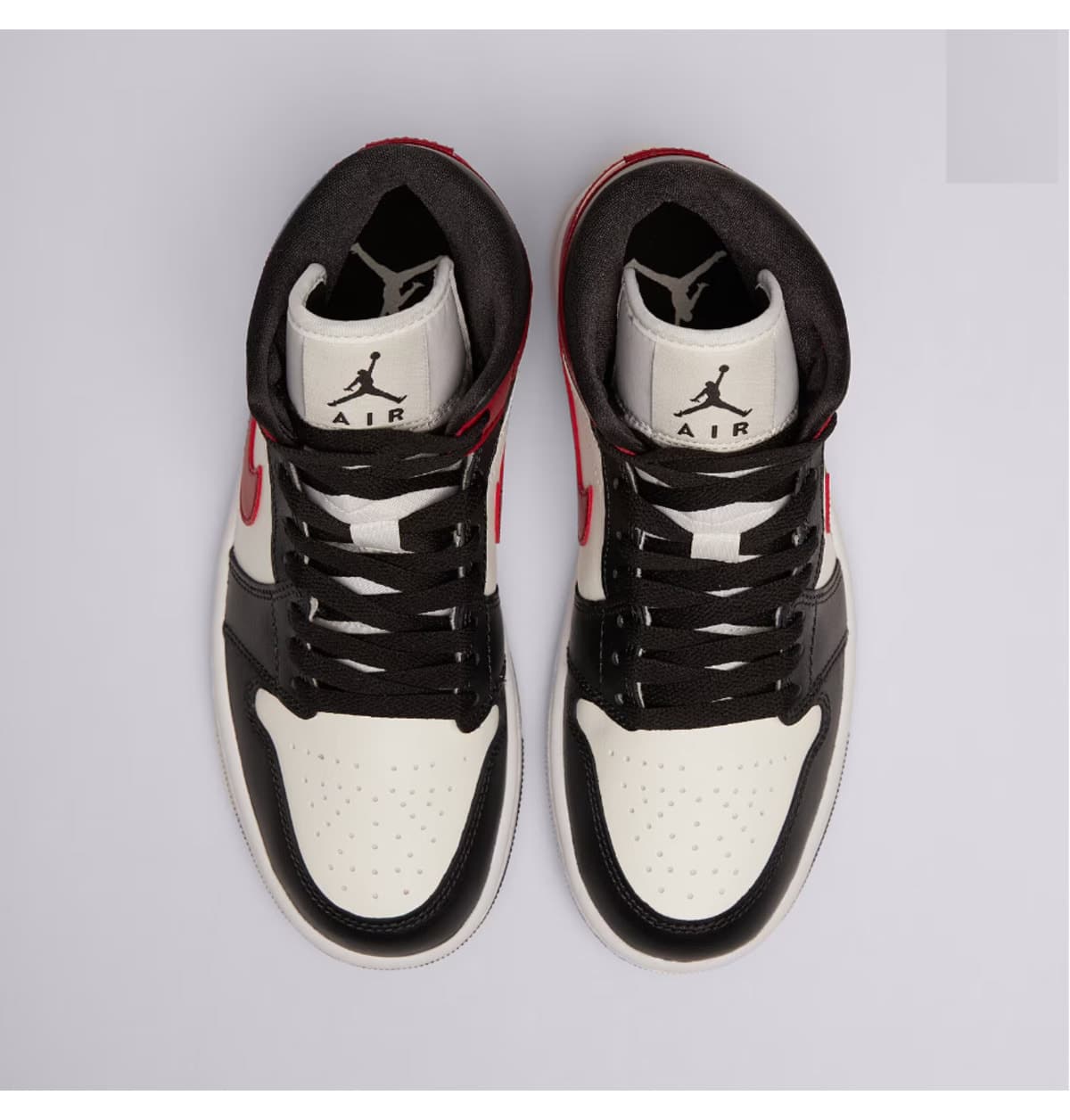 کفش ورزشی Nike Air Jordan 1 Mid Bred Toe (W) کفش ورزشی Nike Air Jordan 1 Mid Bred Toe (W)
