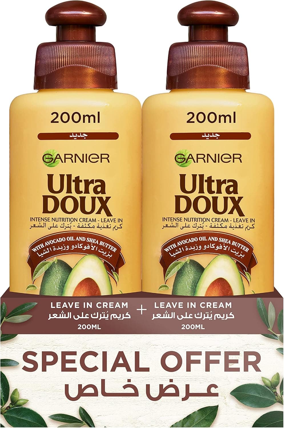کرم بدون آبکشی Garnier Ultra Doux روغن آووکادو و کره شیا 200 ml دوتایی کرم بدون آبکشی Garnier Ultra Doux روغن آووکادو و کره شیا 200 ml دوتایی