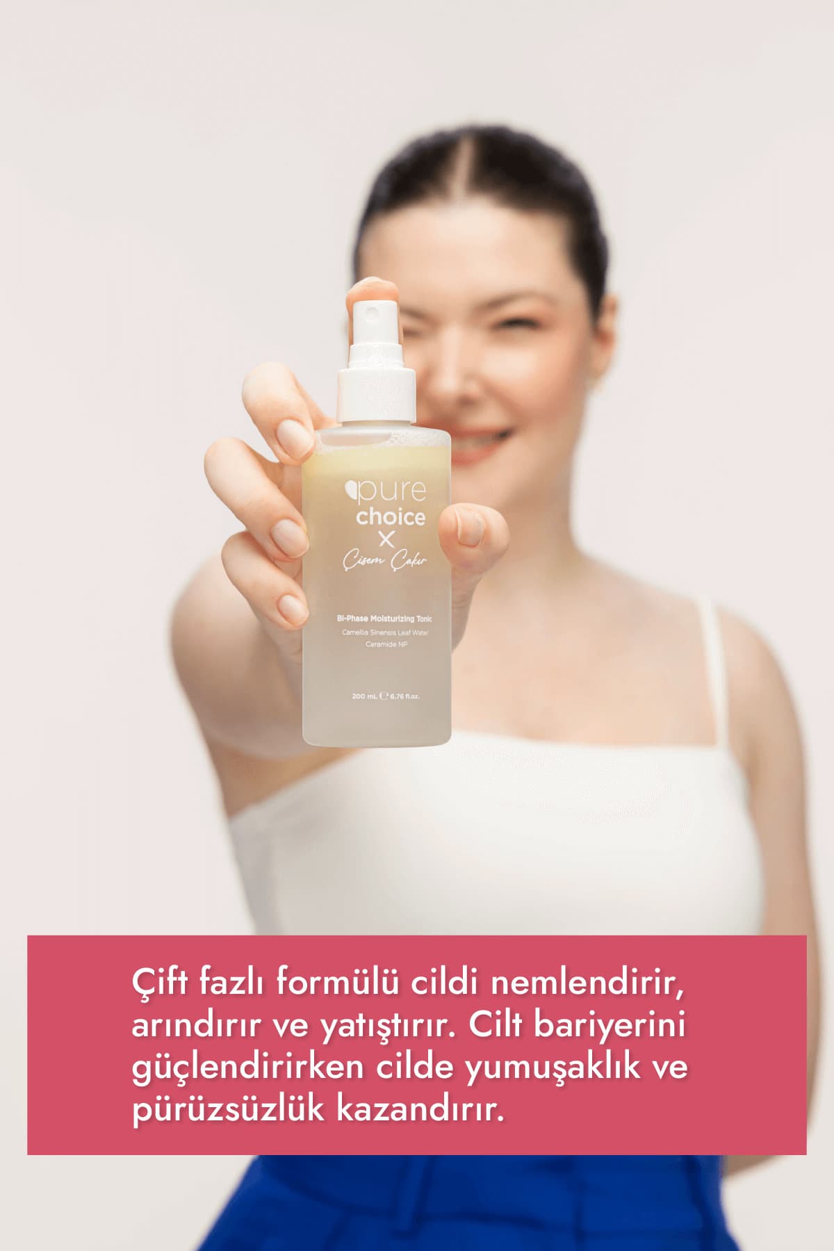 تونر اسپری دوفازی نمرسان Pure Choice X Çisem Çakır 200 ml تونر اسپری دوفازی نمرسان Pure Choice X Çisem Çakır 200 ml