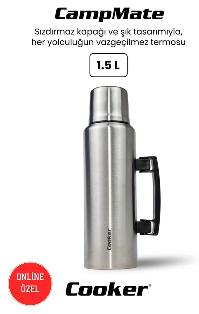 فلاسک 1.5 لیتری استیل ضدزنگ Cooker CampMate مدل CKR2084 فلاسک 1.5 لیتری استیل ضدزنگ Cooker CampMate مدل CKR2084
