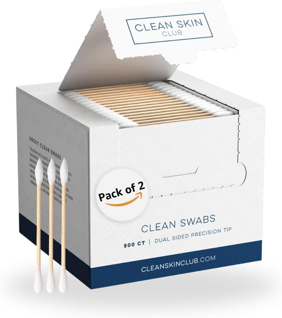 گوشپاککن CLEAN SKIN CLUB با نوک یکطرفه، 2 بسته 1000 عددی گوشپاککن CLEAN SKIN CLUB با نوک یکطرفه، 2 بسته 1000 عددی