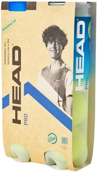 توپ تنیس HEAD زرد دو بستهای (۸ عدد) مدل 571721 توپ تنیس HEAD زرد دو بستهای (۸ عدد) مدل 571721