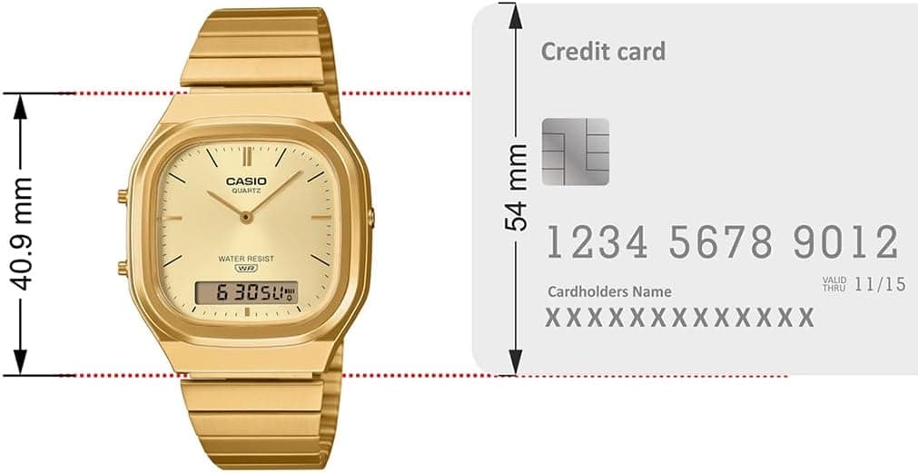 ساعت مچی یونیسکس Casio رترو آنالوگ/دیجیتال طلایی مدل AQ-240EG-9ADF ساعت مچی یونیسکس Casio رترو آنالوگ/دیجیتال طلایی مدل AQ-240EG-9ADF