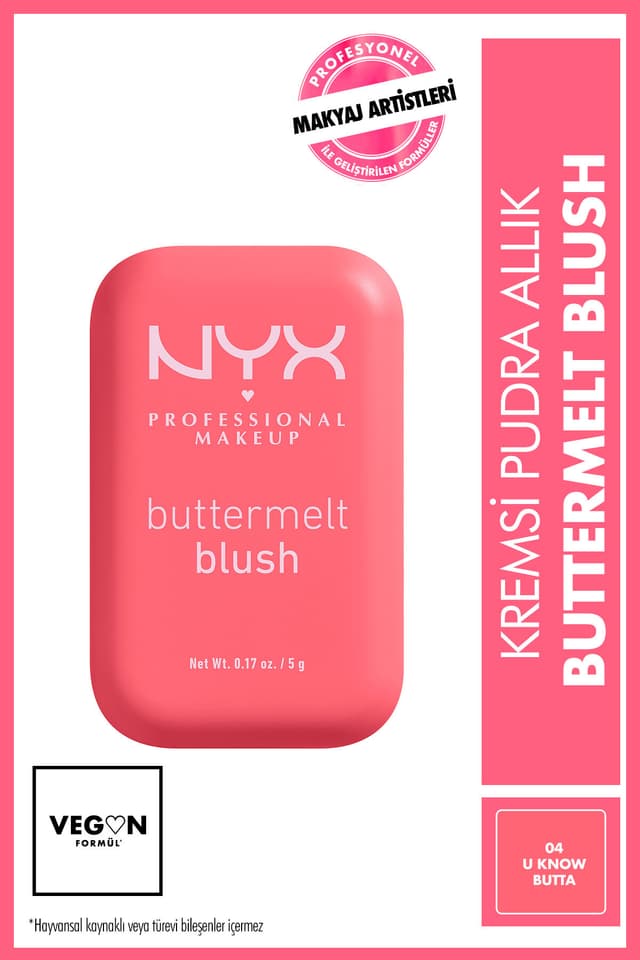 رژگونه کرمی پودری Buttermelt NYX Professional Makeup ماندگار تا ۱۲ ساعت رنگ 04 U Know Butta رژگونه کرمی پودری Buttermelt NYX Professional Makeup ماندگار تا ۱۲ ساعت رنگ 04 U Know Butta