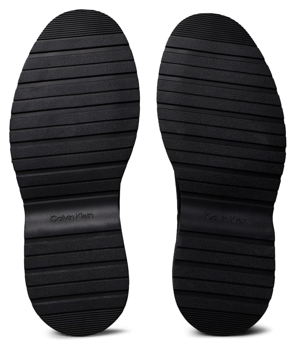 اسنیکر مردانه Calvin Klein لوگودار کف ضخیم بند کشی مشکی اسنیکر مردانه Calvin Klein لوگودار کف ضخیم بند کشی مشکی