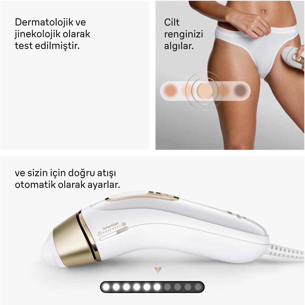 دستگاه حذف مو IPL Braun Silk·expert Pro 5 مدل PL5221 سفید طلایی دستگاه حذف مو IPL Braun Silk·expert Pro 5 مدل PL5221 سفید طلایی