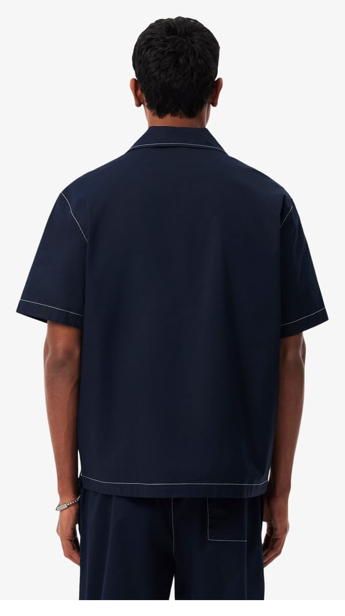 پیراهن مردانه Lacoste فیت ریلکس آستین کوتاه سرمهای پیراهن مردانه Lacoste فیت ریلکس آستین کوتاه سرمهای
