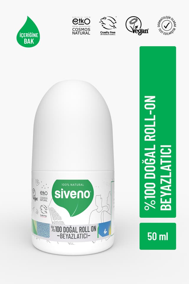 دئودورانت رولآن Siveno 100% طبیعی گیاهی با اثر سفیدکنندگی ضد بوی تعریق وگان 50 ml دئودورانت رولآن Siveno 100% طبیعی گیاهی با اثر سفیدکنندگی ضد بوی تعریق وگان 50 ml