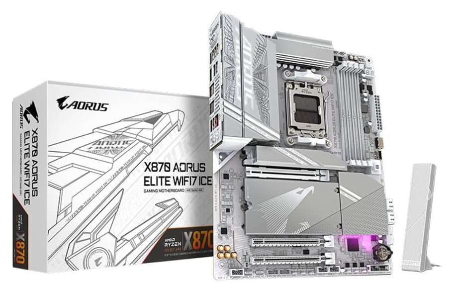 مادربرد Gigabyte ATX سوکت AM5 مدل X870 AORUS ELITE WIFI7 ICE مادربرد Gigabyte ATX سوکت AM5 مدل X870 AORUS ELITE WIFI7 ICE