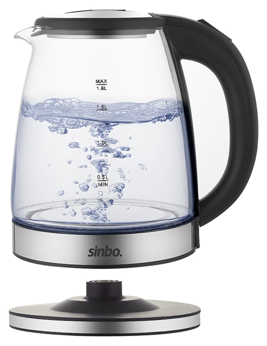 کتری برقی Sinbo بیسیم شیشهای آبی با نورپردازی LED مدل SK-8033 کتری برقی Sinbo بیسیم شیشهای آبی با نورپردازی LED مدل SK-8033