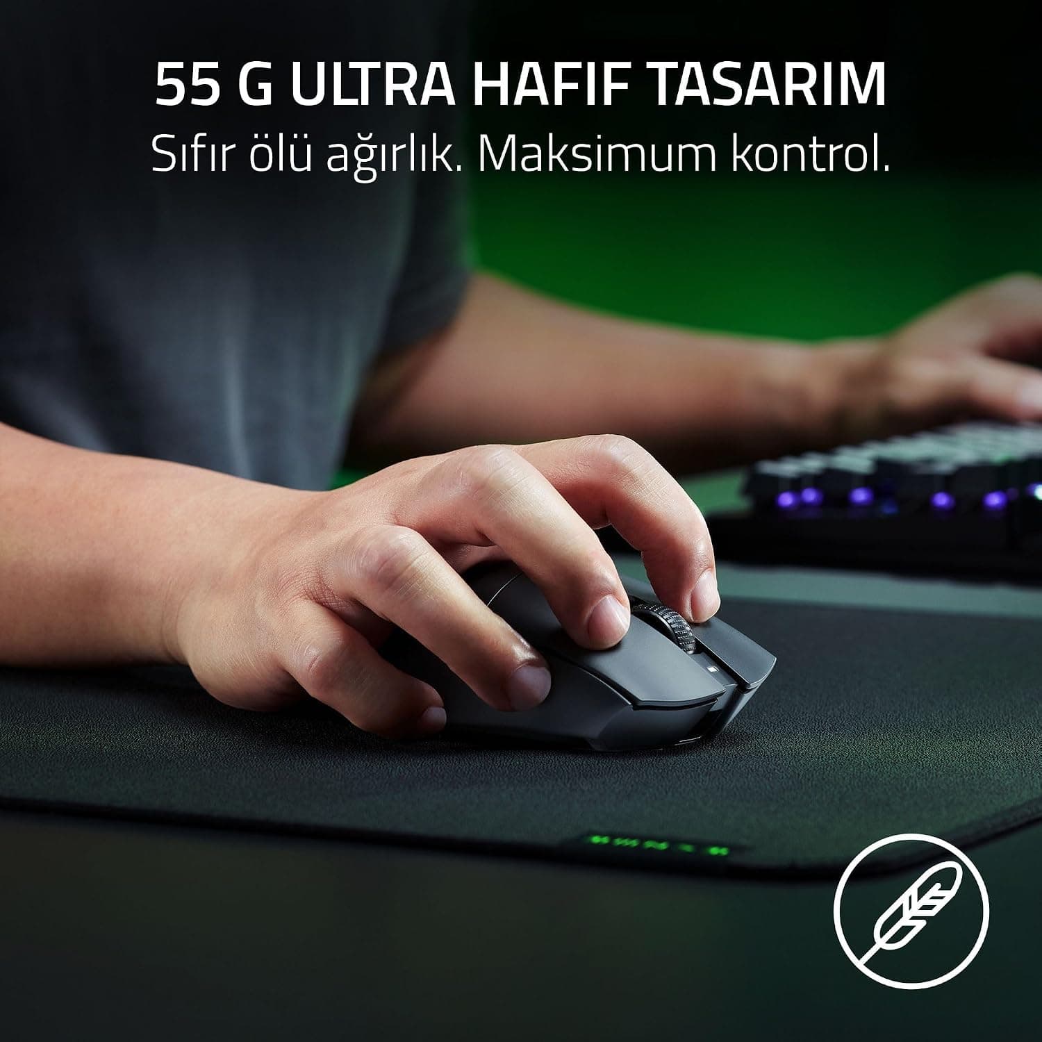 ماوس گیمینگ بیسیم ارگونومیک Razer DeathAdder V3 HyperSpeed مشکی 55g با دقت 26K DPI ماوس گیمینگ بیسیم ارگونومیک Razer DeathAdder V3 HyperSpeed مشکی 55g با دقت 26K DPI