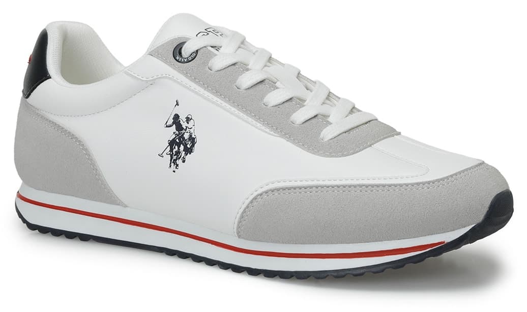 کفش اسنیکر مردانه U.S. Polo Assn. سفید مدل BASMAT کفش اسنیکر مردانه U.S. Polo Assn. سفید مدل BASMAT