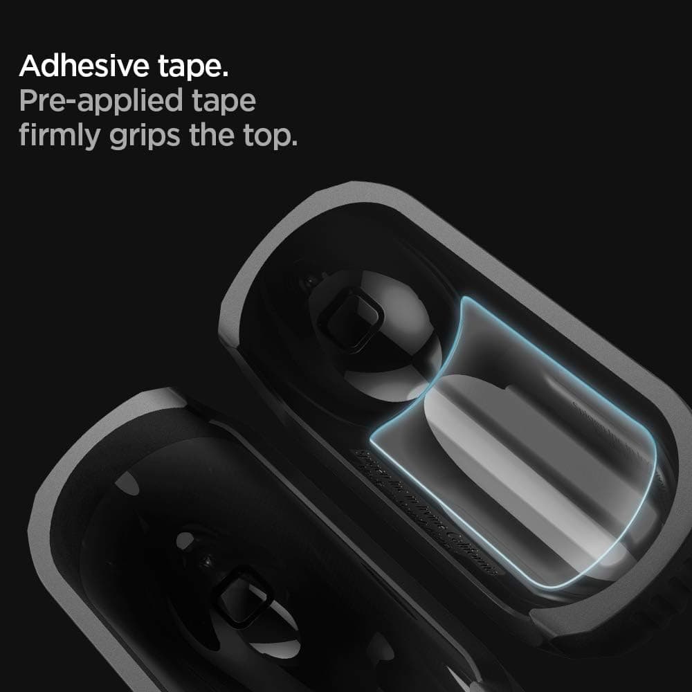 کاور سازگار با AirPods Pro 1 Spigen مشکی مات Rugged Armor مدل ASD00540 کاور سازگار با AirPods Pro 1 Spigen مشکی مات Rugged Armor مدل ASD00540