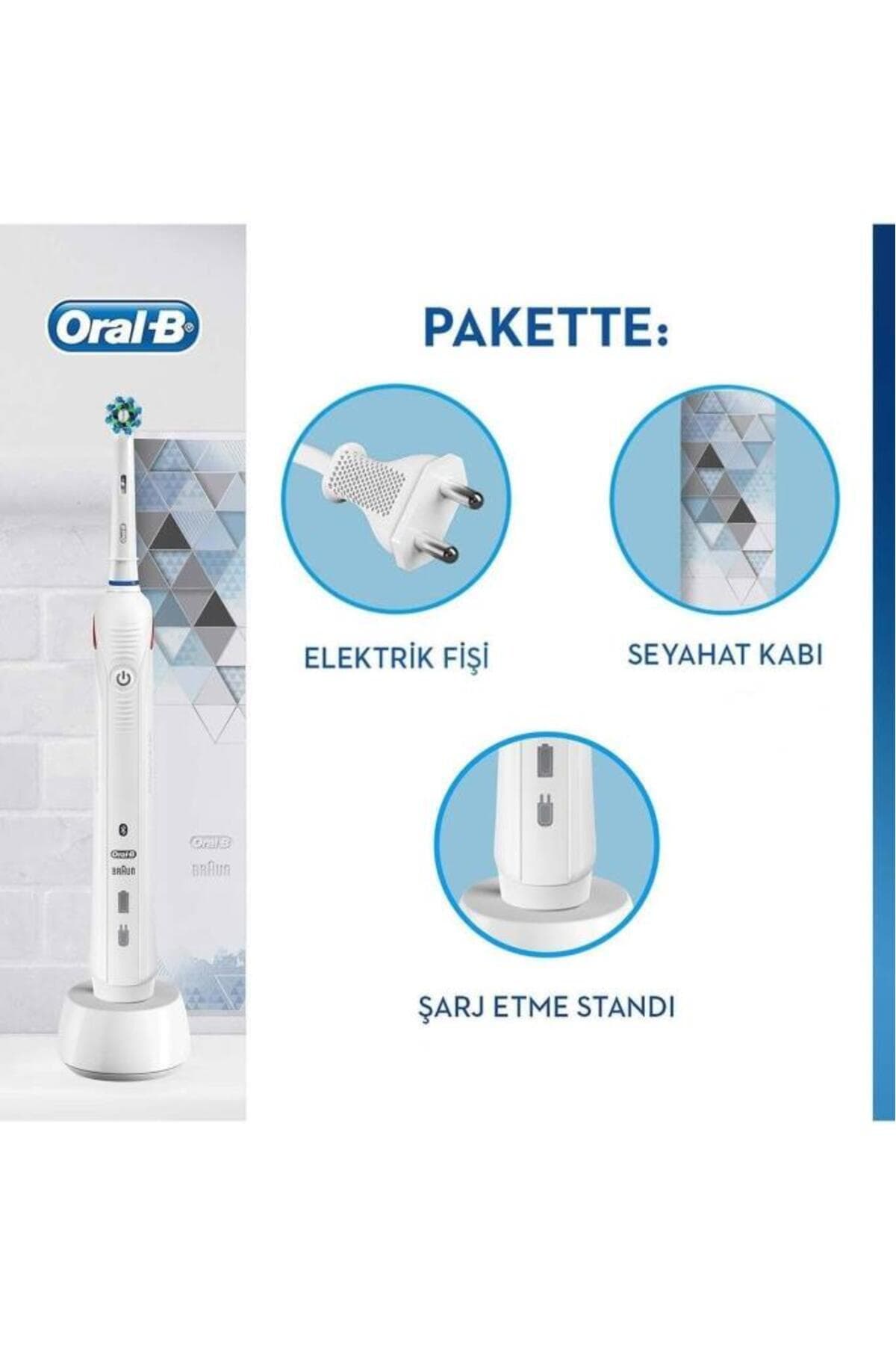 مسواک برقی شارژی Oral-B طرح مدرن با سری Cross Action سفید مدل Smart 4500 مسواک برقی شارژی Oral-B طرح مدرن با سری Cross Action سفید مدل Smart 4500