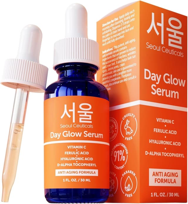 سرم صورت SeoulCeuticals ویتامین C 20% هیالورونیک اسید CE Ferulic Acid 1oz سرم صورت SeoulCeuticals ویتامین C 20% هیالورونیک اسید CE Ferulic Acid 1oz