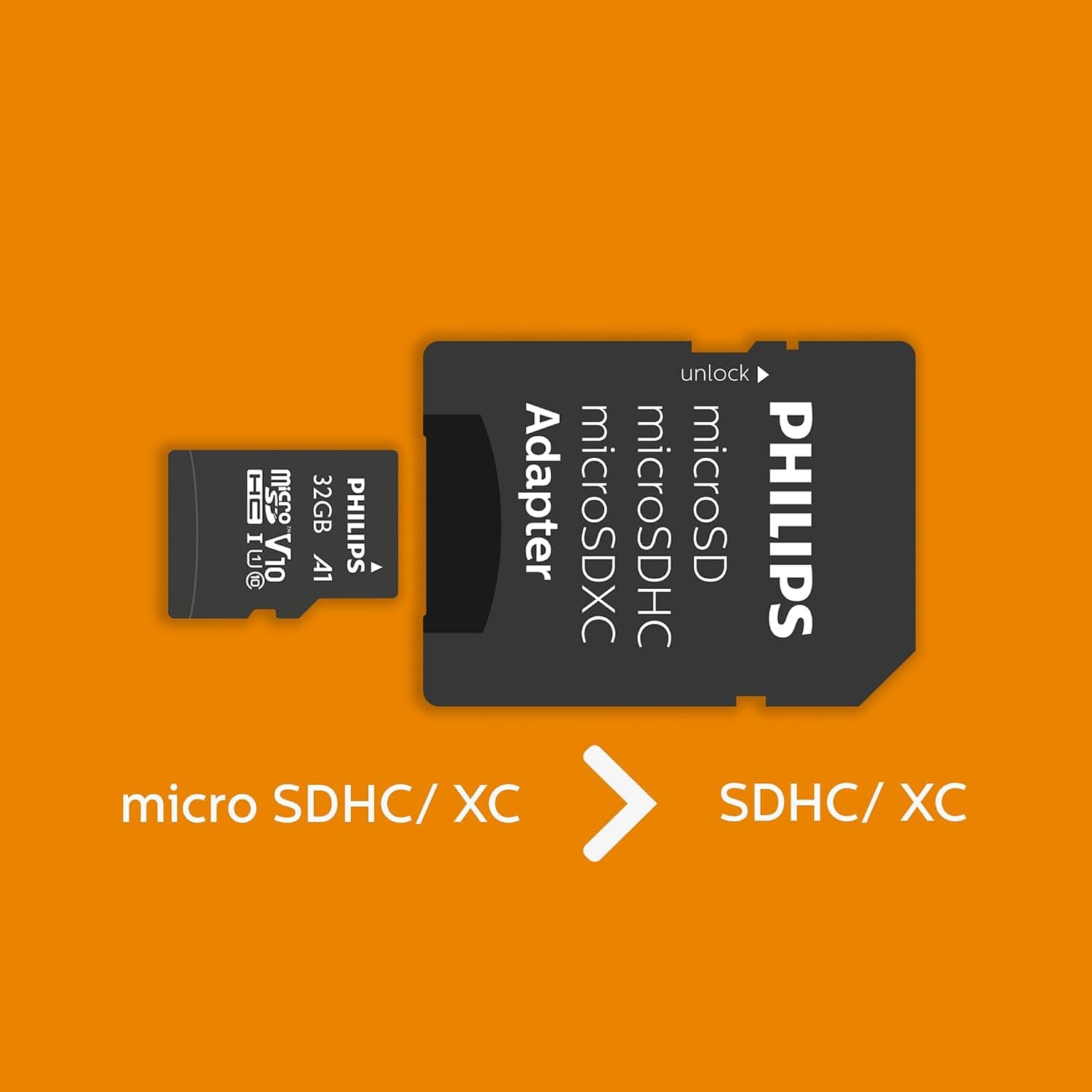 کارت حافظه Micro SDHC PHILIPS 32 GB با آداپتور SD، UHS-I U1، سرعت خواندن تا 80 MB/s، مدل A1 V10 کارت حافظه Micro SDHC PHILIPS 32 GB با آداپتور SD، UHS-I U1، سرعت خواندن تا 80 MB/s، مدل A1 V10