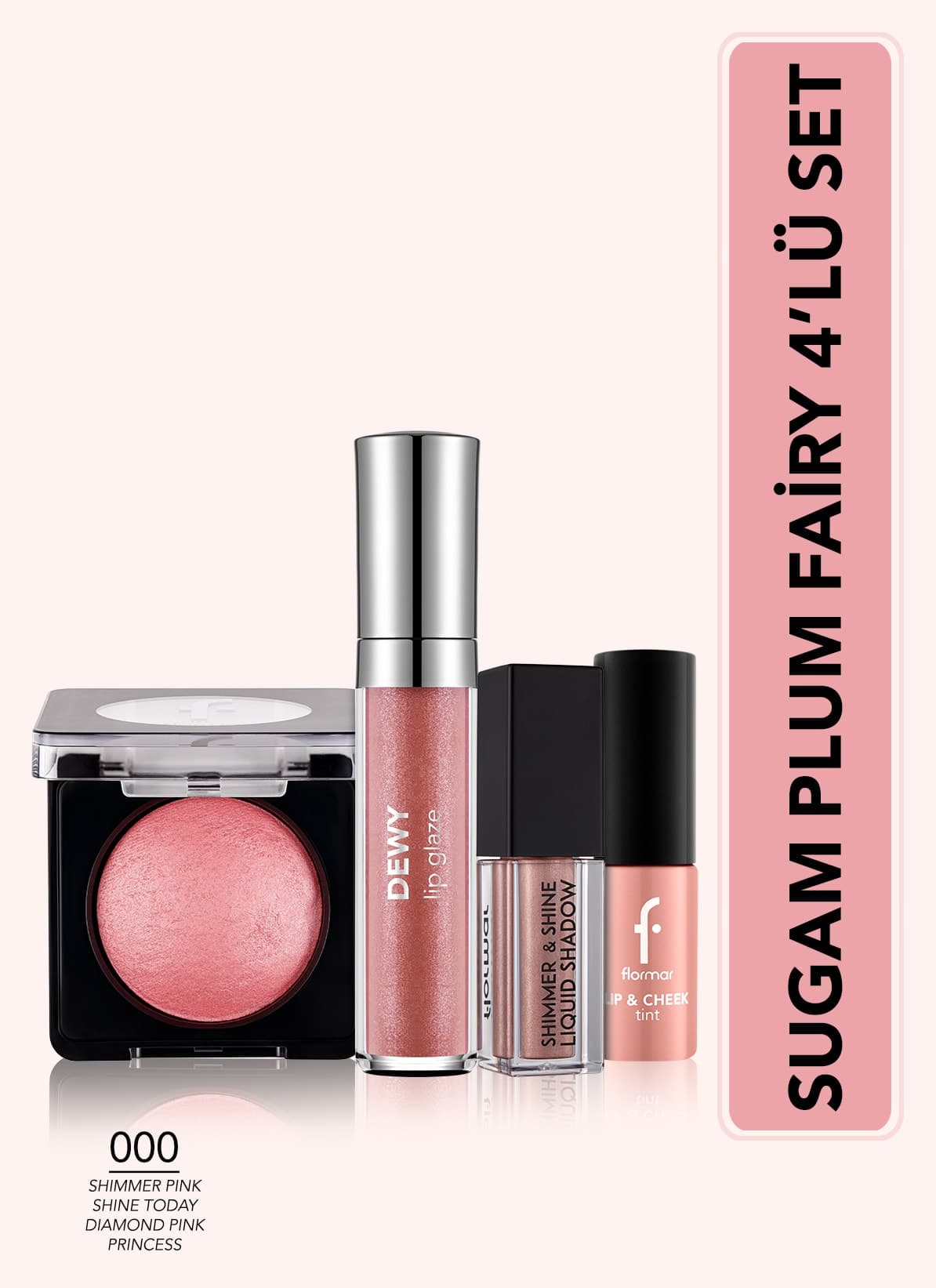 ست آرایشی ۴ تکه Flormar Suger Plum Fairy ست آرایشی ۴ تکه Flormar Suger Plum Fairy
