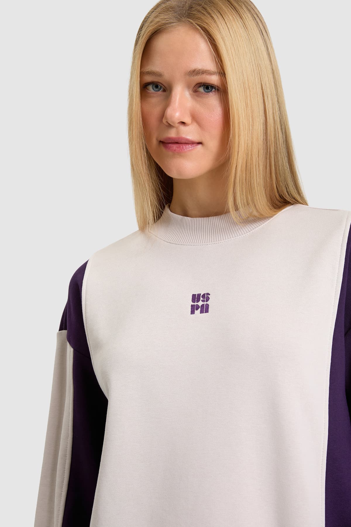 سوئیشرت زنانه U.S. Polo Assn. رنگ سنگی مدل 50329014-VR049 سوئیشرت زنانه U.S. Polo Assn. رنگ سنگی مدل 50329014-VR049