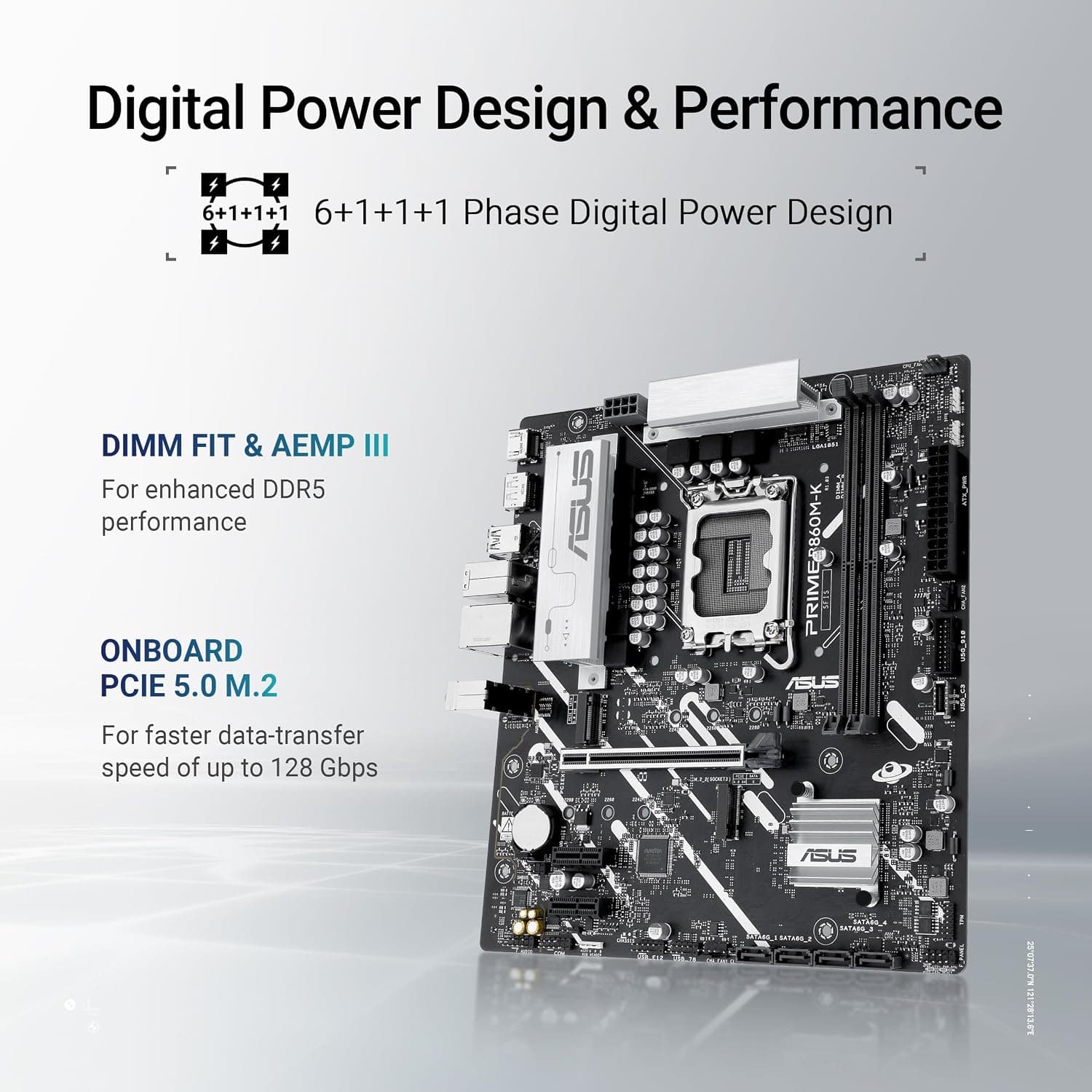 مادربرد ATX ASUS سوکت Intel LGA 1851 مدل PRIME B860M-K مادربرد ATX ASUS سوکت Intel LGA 1851 مدل PRIME B860M-K
