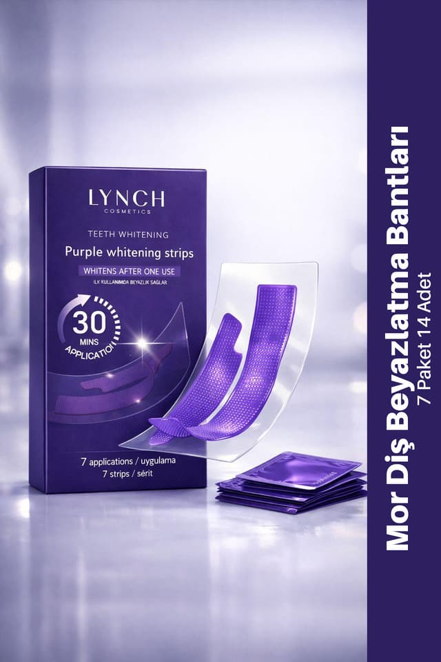 نوار سفیدکننده دندان Lynch Cosmetics بنفش 7 پک 14 عددی نوار سفیدکننده دندان Lynch Cosmetics بنفش 7 پک 14 عددی