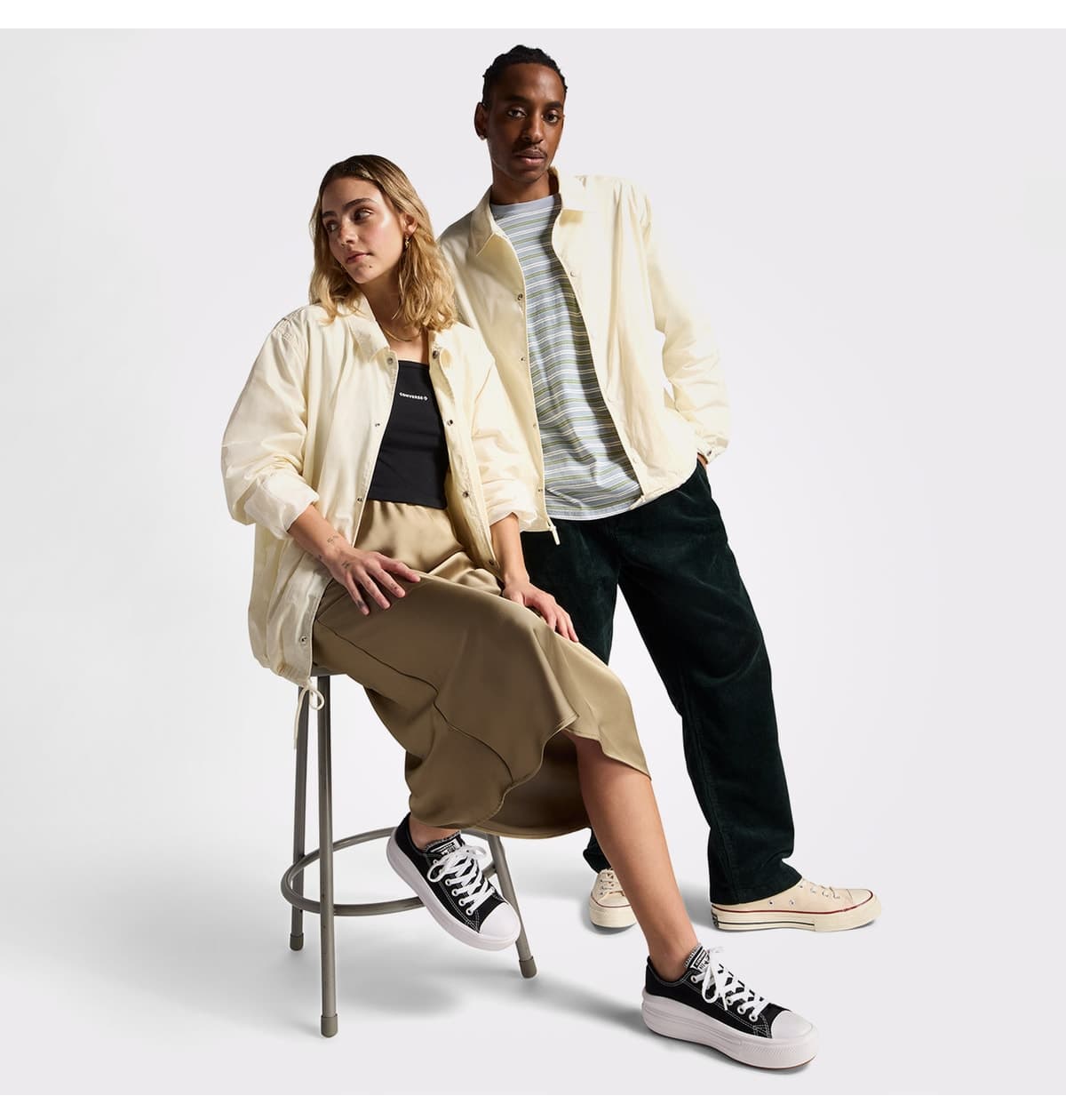 ژاکت ورزشی یونیسکس Converse کرم مدل Go-To Andover ژاکت ورزشی یونیسکس Converse کرم مدل Go-To Andover