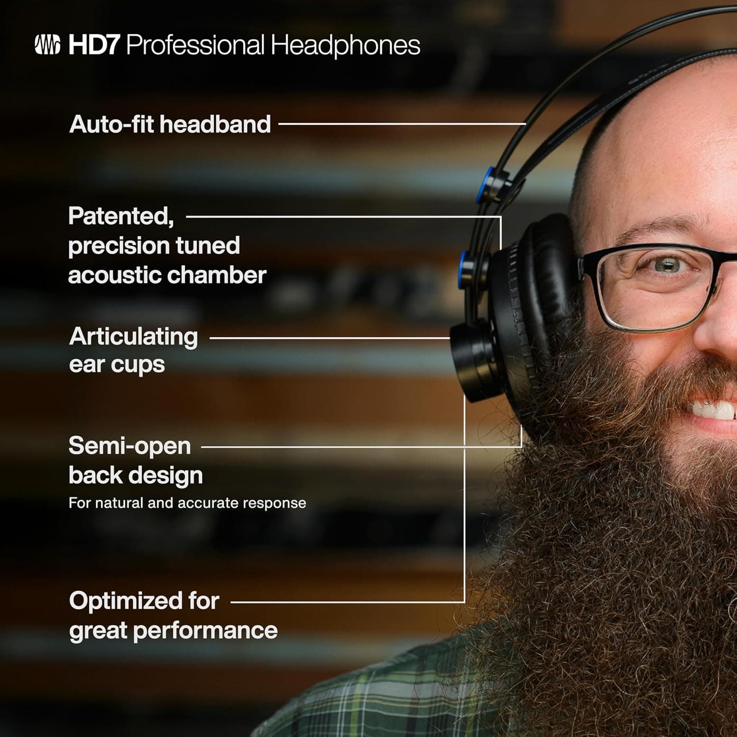 هدفون مانیتورینگ حرفهای PreSonus گوشروی مشکی مدل HD7-A هدفون مانیتورینگ حرفهای PreSonus گوشروی مشکی مدل HD7-A