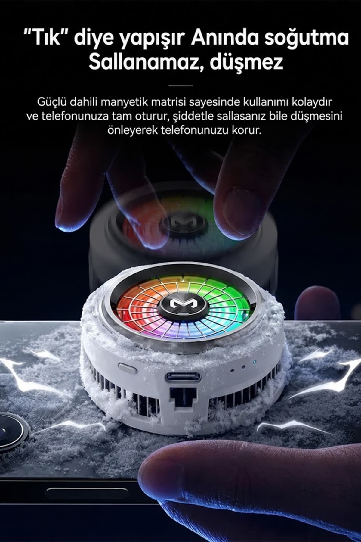 خنککننده گوشی برای iOS و Android Memo مغناطیسی 20W RGB مدل CX20 خنککننده گوشی برای iOS و Android Memo مغناطیسی 20W RGB مدل CX20