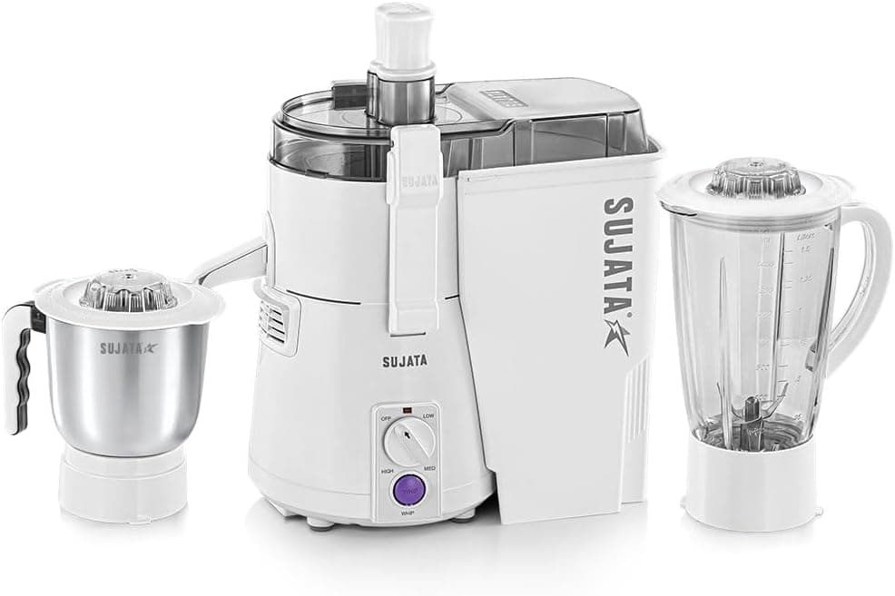 آبمیوهگیری و مخلوطکن Sujata مدل Powermatic Plus 900 وات آبمیوهگیری و مخلوطکن Sujata مدل Powermatic Plus 900 وات