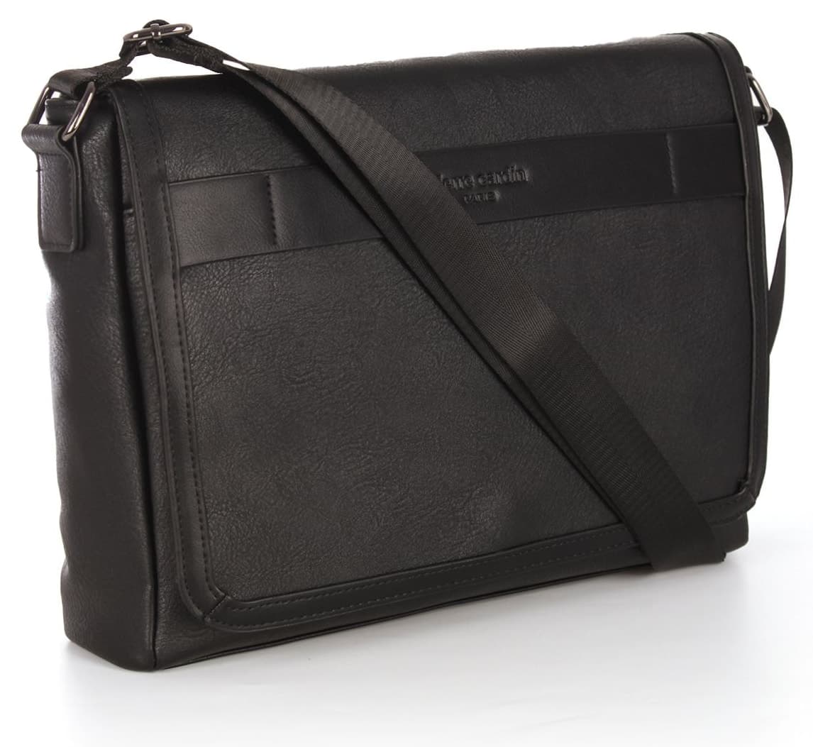 کیف دوشی پستچی Pierre Cardin وگان مشکی مدل 01PC00112 کیف دوشی پستچی Pierre Cardin وگان مشکی مدل 01PC00112