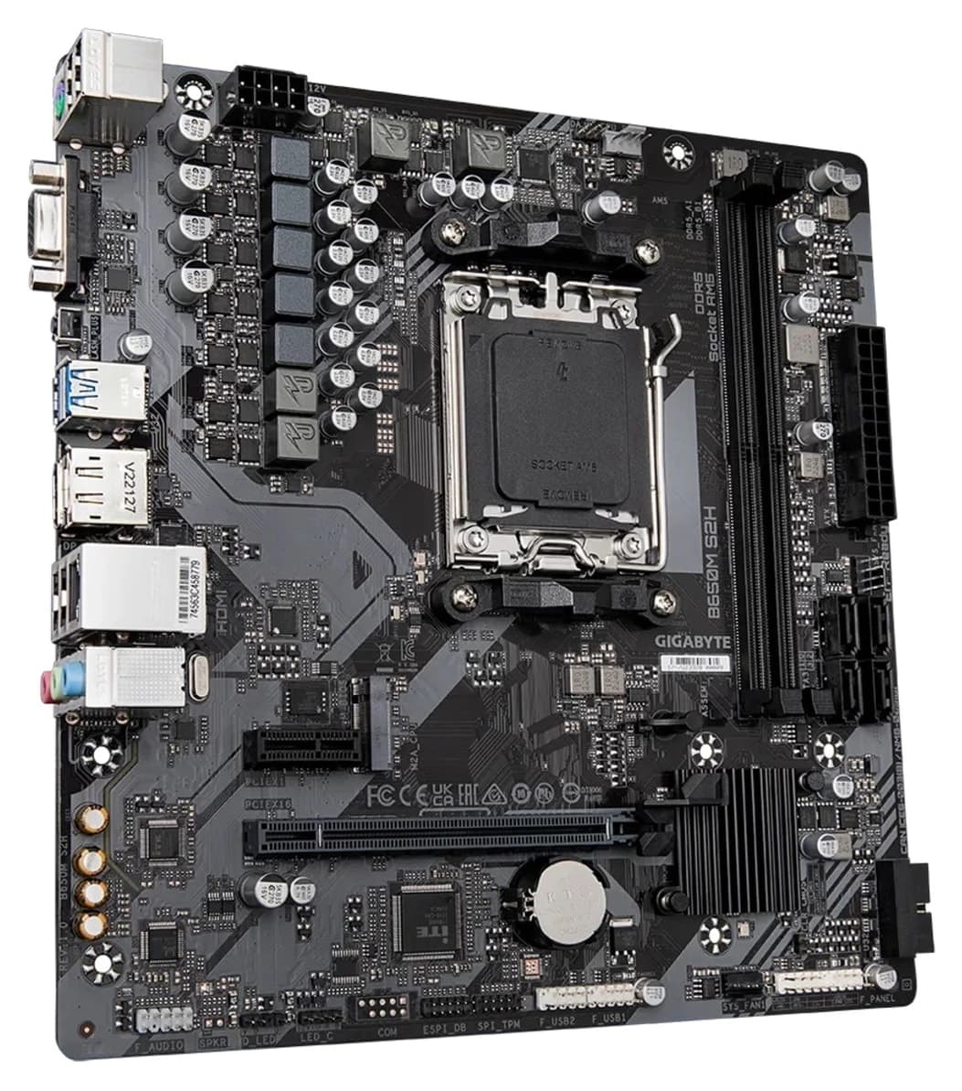 مادربرد Gigabyte با حافظه DDR5 6400(OC) و درگاه DP HDMI فرم فاکتور MATX مدل B650M S2H سوکت AM5 مادربرد Gigabyte با حافظه DDR5 6400(OC) و درگاه DP HDMI فرم فاکتور MATX مدل B650M S2H سوکت AM5