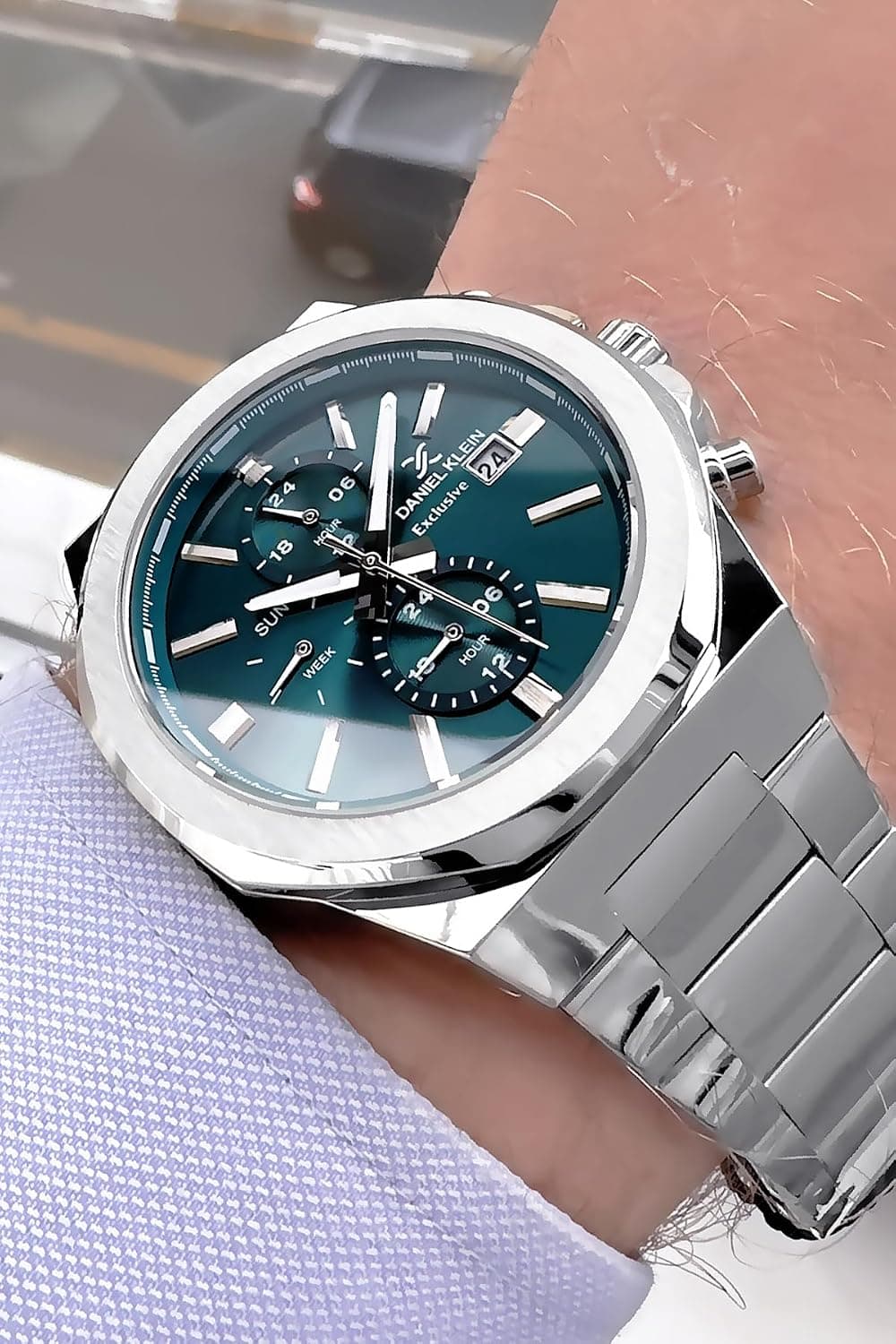 ساعت مردانه Daniel Klein Exclusive ضد آب 3 ATM نقرهای بند فولادی مدل DKE2124C2 ساعت مردانه Daniel Klein Exclusive ضد آب 3 ATM نقرهای بند فولادی مدل DKE2124C2