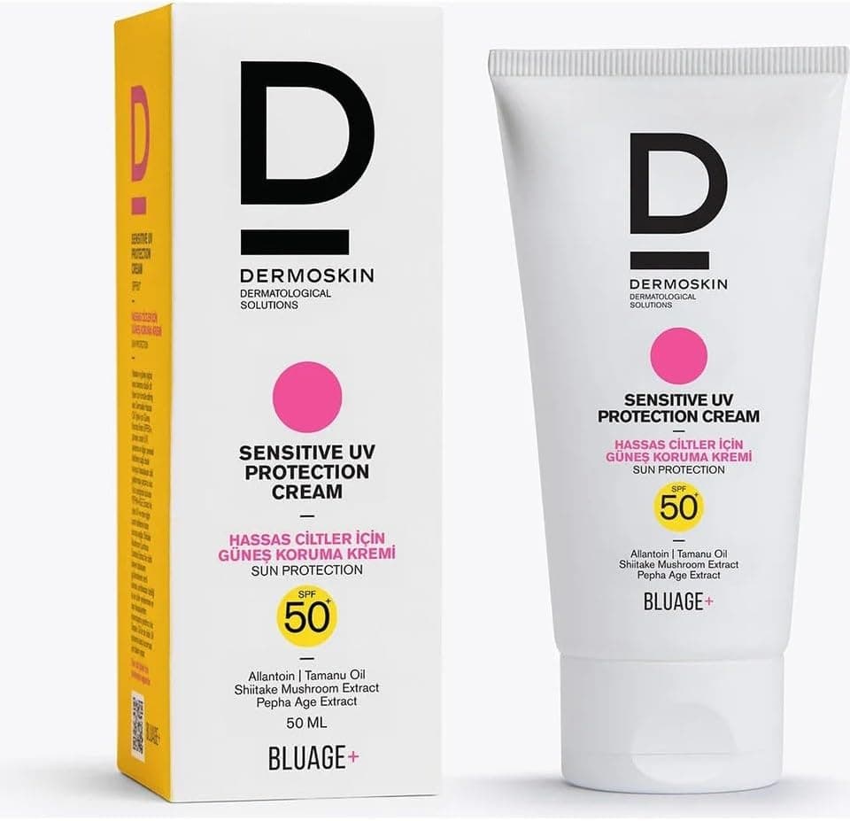 کرم ضدآفتاب پوست حساس Dermoskin با محافظت در برابر UV SPF 50+ کرم ضدآفتاب پوست حساس Dermoskin با محافظت در برابر UV SPF 50+