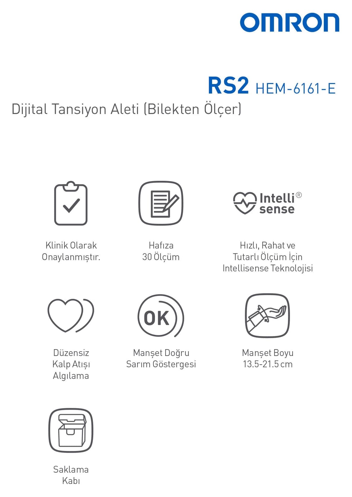 فشارسنج مچی Omron با حافظه 30 اندازهگیری و باتری مدل RS2 فشارسنج مچی Omron با حافظه 30 اندازهگیری و باتری مدل RS2