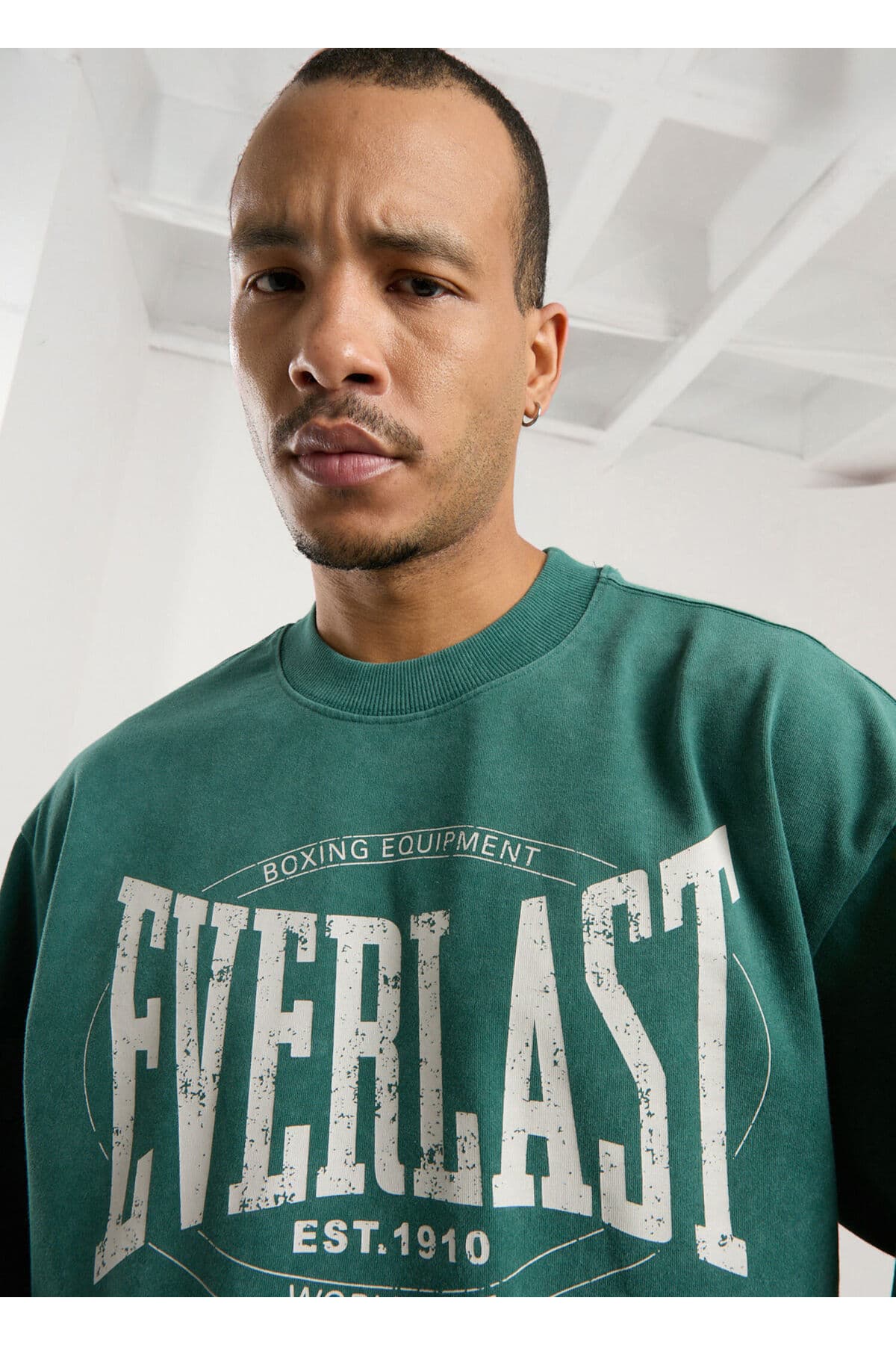 تیشرت ورزشی مردانه Everlast Boxing سبز تیره اورسایز آستین کوتاه تیشرت ورزشی مردانه Everlast Boxing سبز تیره اورسایز آستین کوتاه