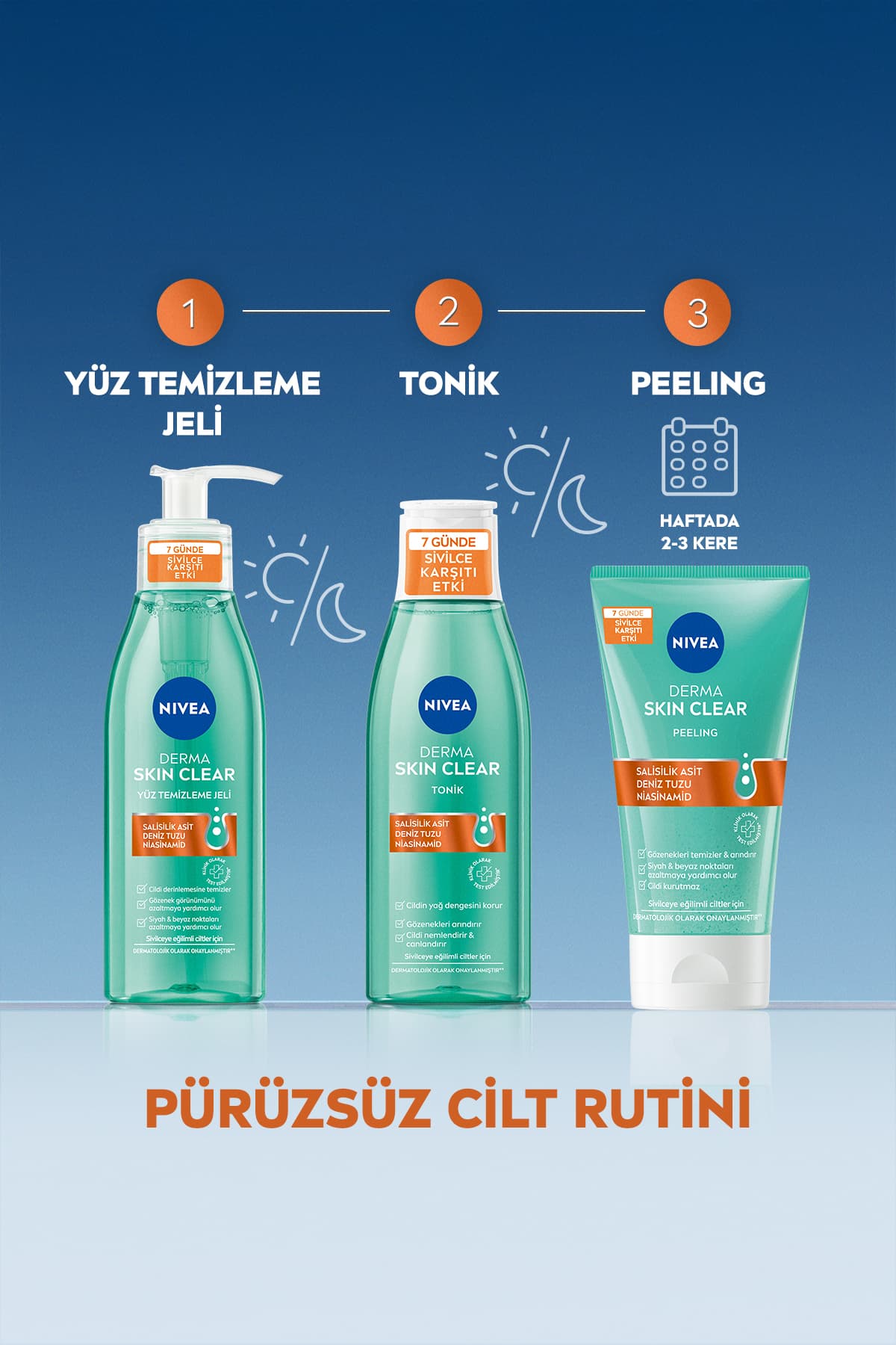 پاککننده و لایهبردار صورت ضدجوش NIVEA Derma Skin Clear حاوی اسید سالیسیلیک 150ml پاککننده و لایهبردار صورت ضدجوش NIVEA Derma Skin Clear حاوی اسید سالیسیلیک 150ml