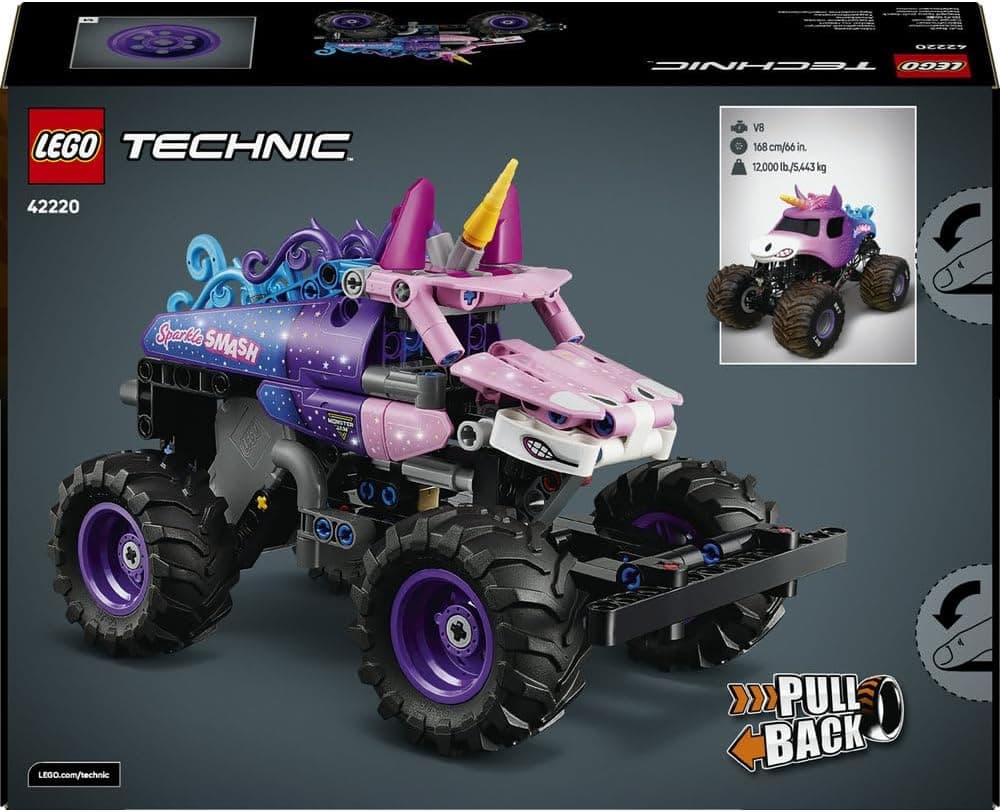 لگو Technic Monster Jam Sparkle Smash با قابلیت Pull-Back مدل 42220 لگو Technic Monster Jam Sparkle Smash با قابلیت Pull-Back مدل 42220