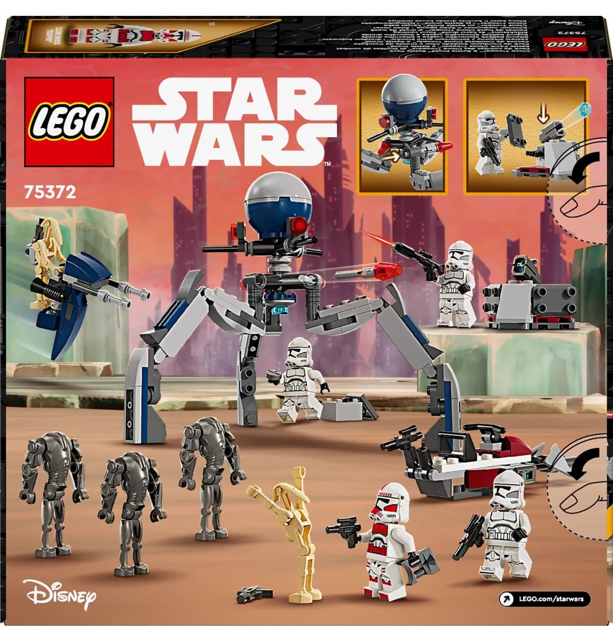 لگو Star Wars بسته نبرد Clone Trooper و Battle Droid مدل 75372 لگو Star Wars بسته نبرد Clone Trooper و Battle Droid مدل 75372