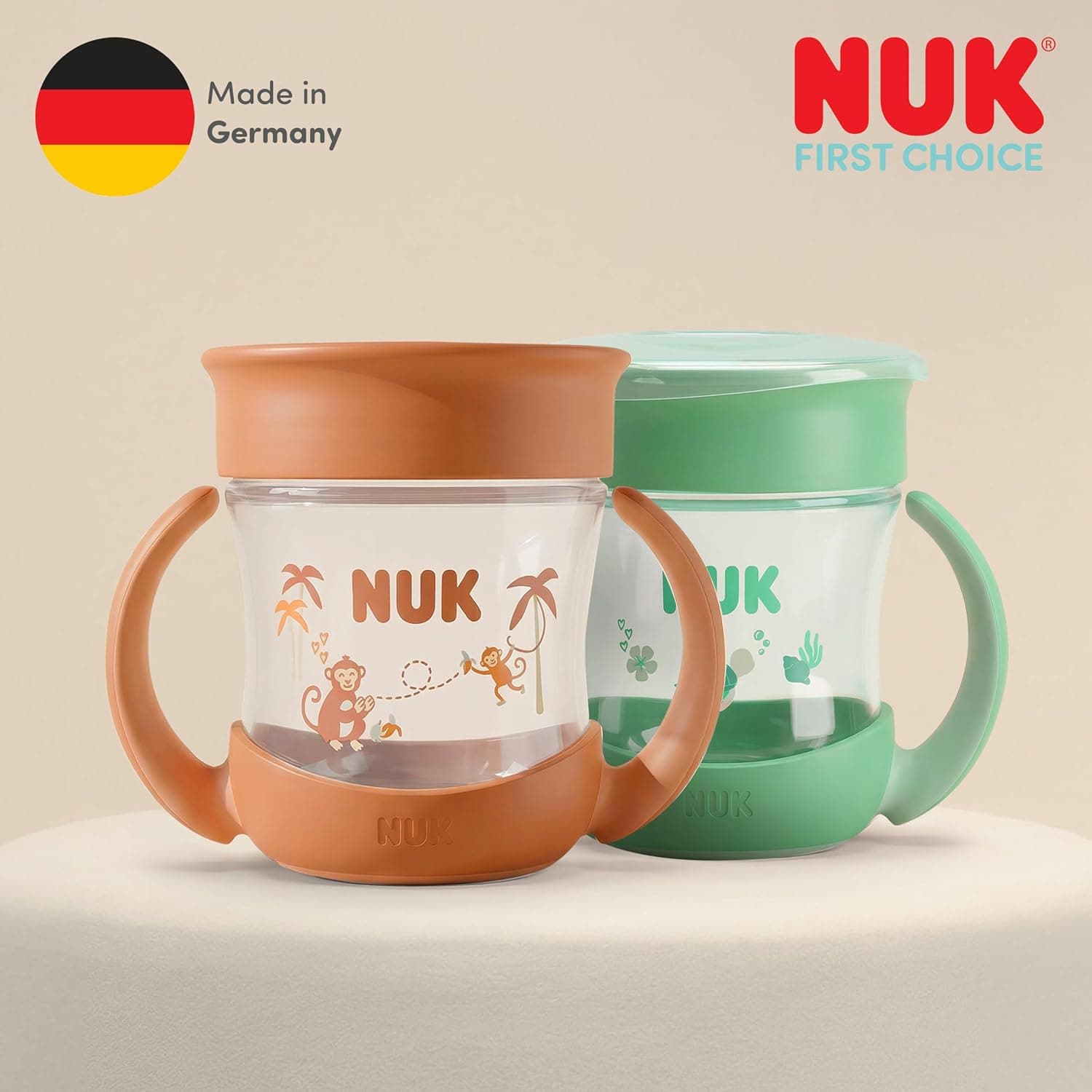 لیوان آبخوری کودک NUK Mini Magic Cup ضد ریزش 160ml شبتاب خرسی لیوان آبخوری کودک NUK Mini Magic Cup ضد ریزش 160ml شبتاب خرسی