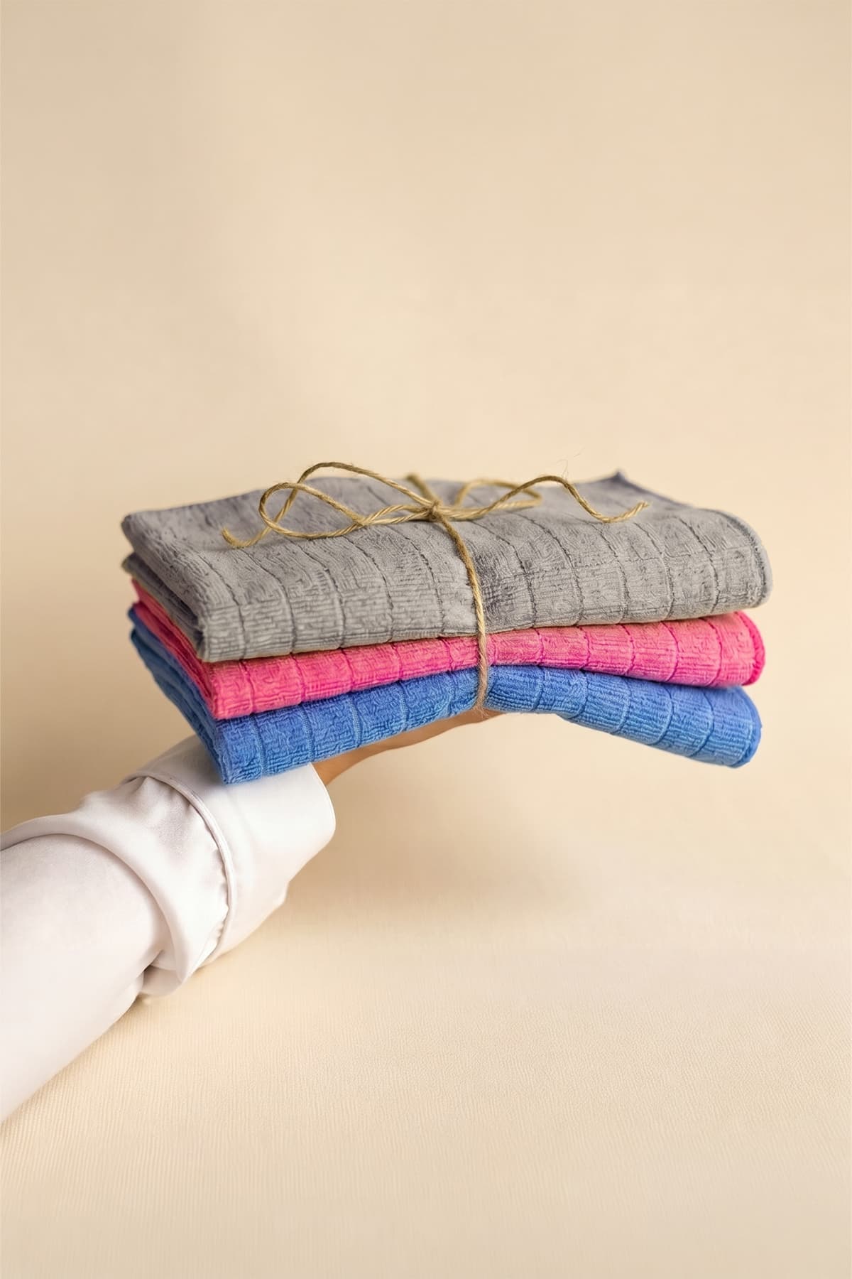 دستمال آشپزخانه 3 عددی MissClean جاذب آب و ضدلک 40*40 Cm دستمال آشپزخانه 3 عددی MissClean جاذب آب و ضدلک 40*40 Cm