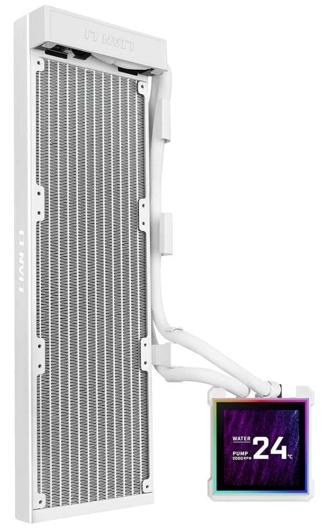خنککننده مایع سفید بدون فن Lian Li مدل HydroShift II LCD-S 360N خنککننده مایع سفید بدون فن Lian Li مدل HydroShift II LCD-S 360N